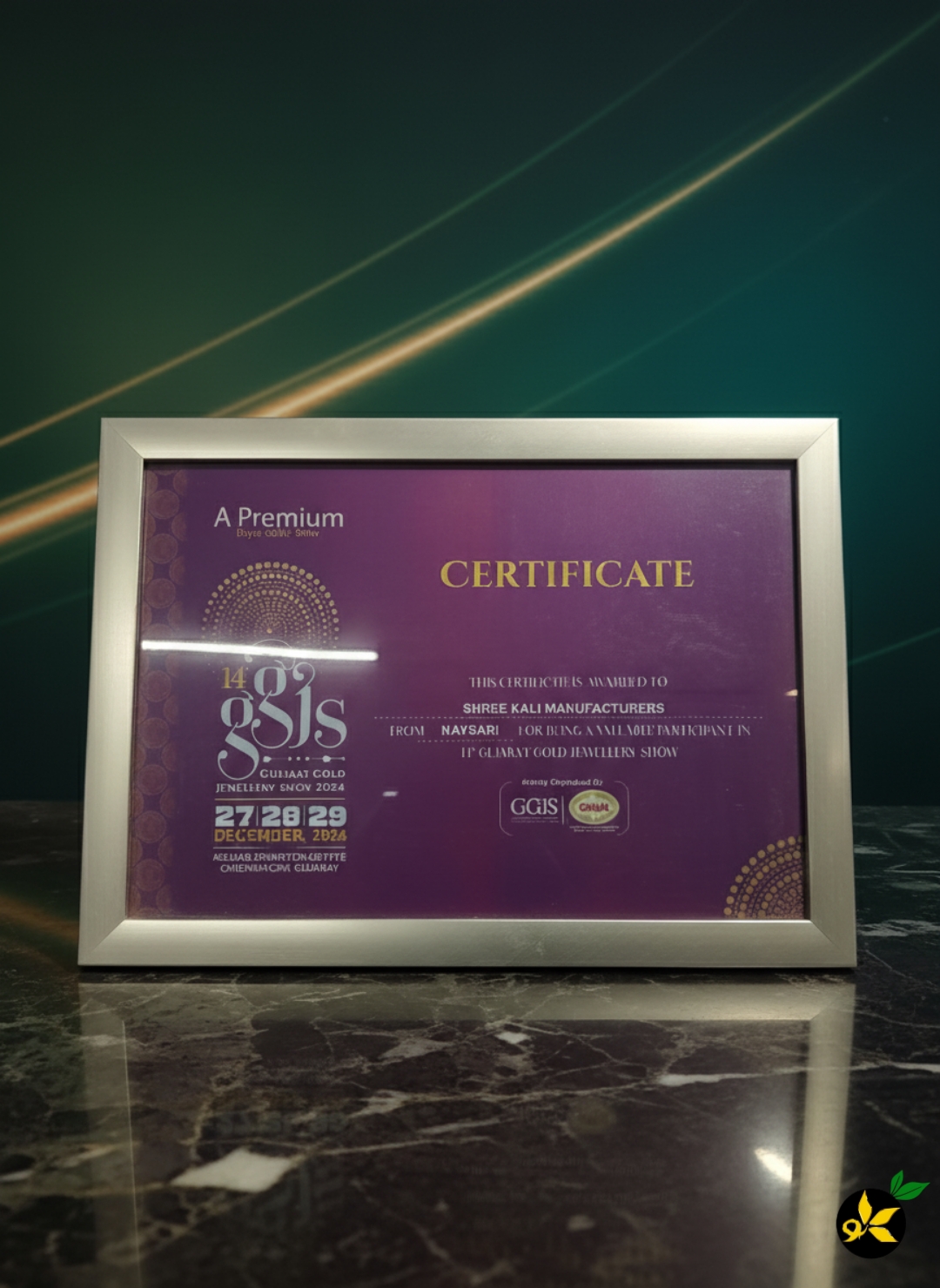 Shree Kali Manufacturers certificate