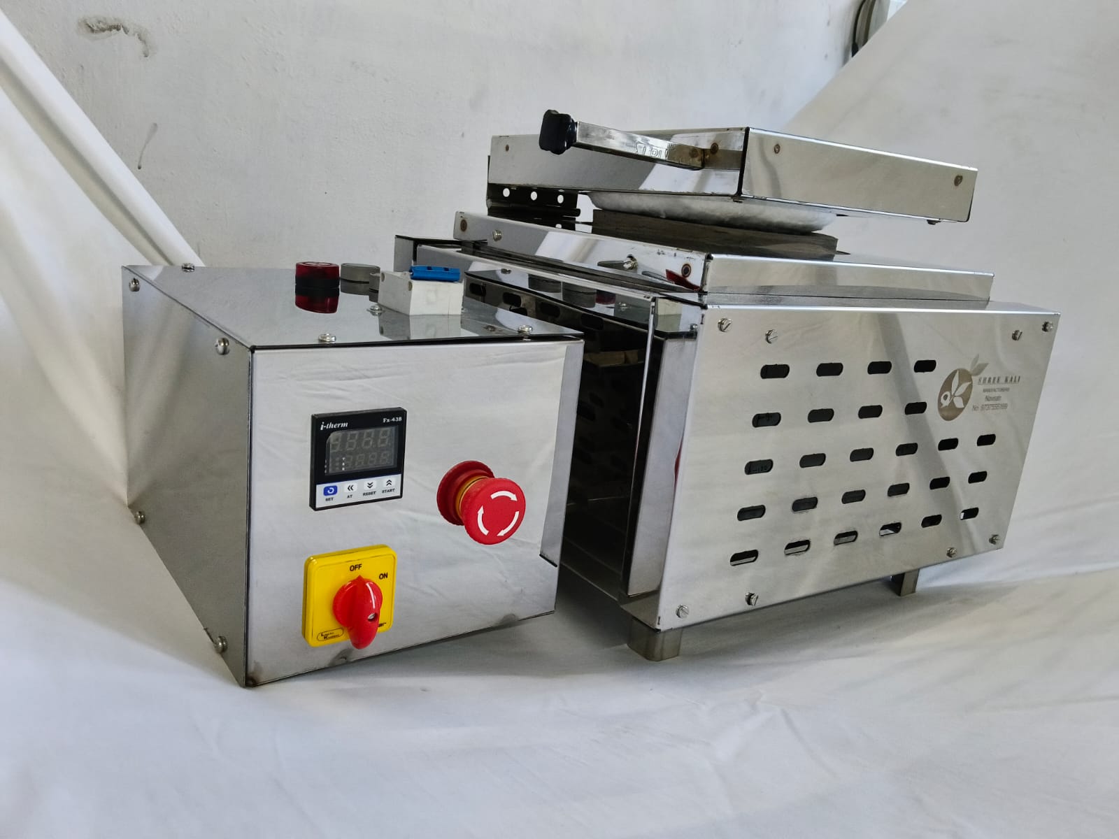 Shree Kali stainless steel furnace front angle view